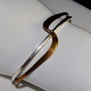 Vintage Designer Sterling Silver Cuff Bracelet